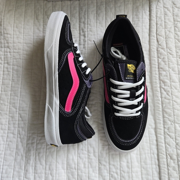 Vans Shoes - Vans Rowley Skate Women 9.5 Pop Cyber Pink And Black Y2k 022026